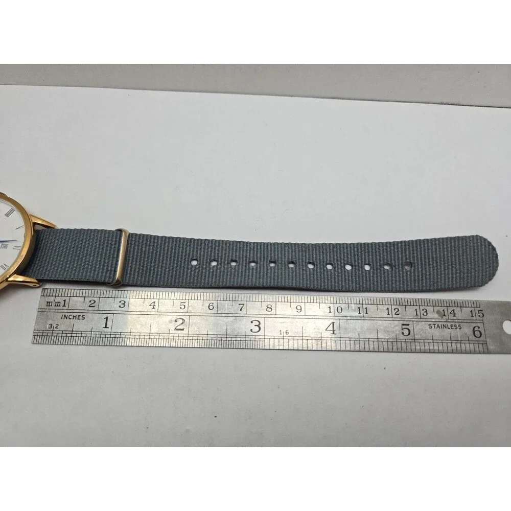 Daniel Wellington Dapper B38R1 Rose Gold 38mm White Roman Date Watch New Battery